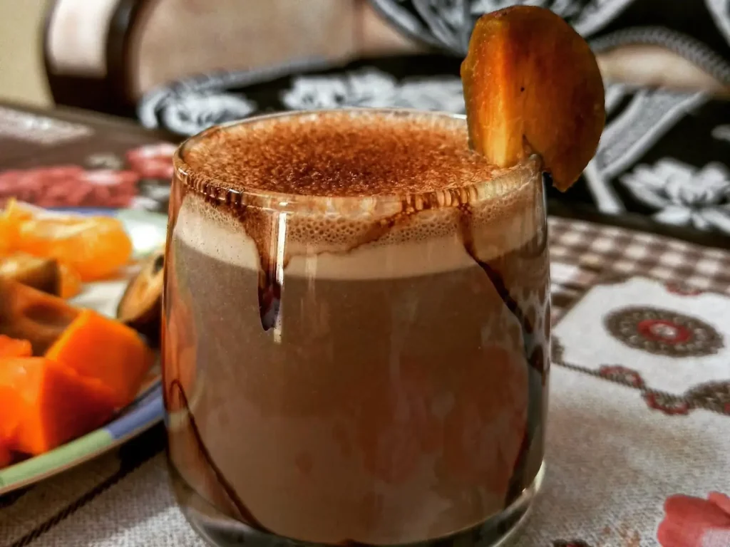 Sapota Chikoo Chocolate Milkshake