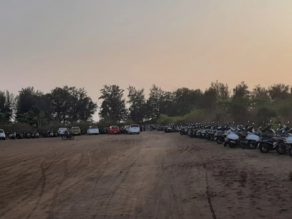 Parking at Bena Beach Trek Maharashtra