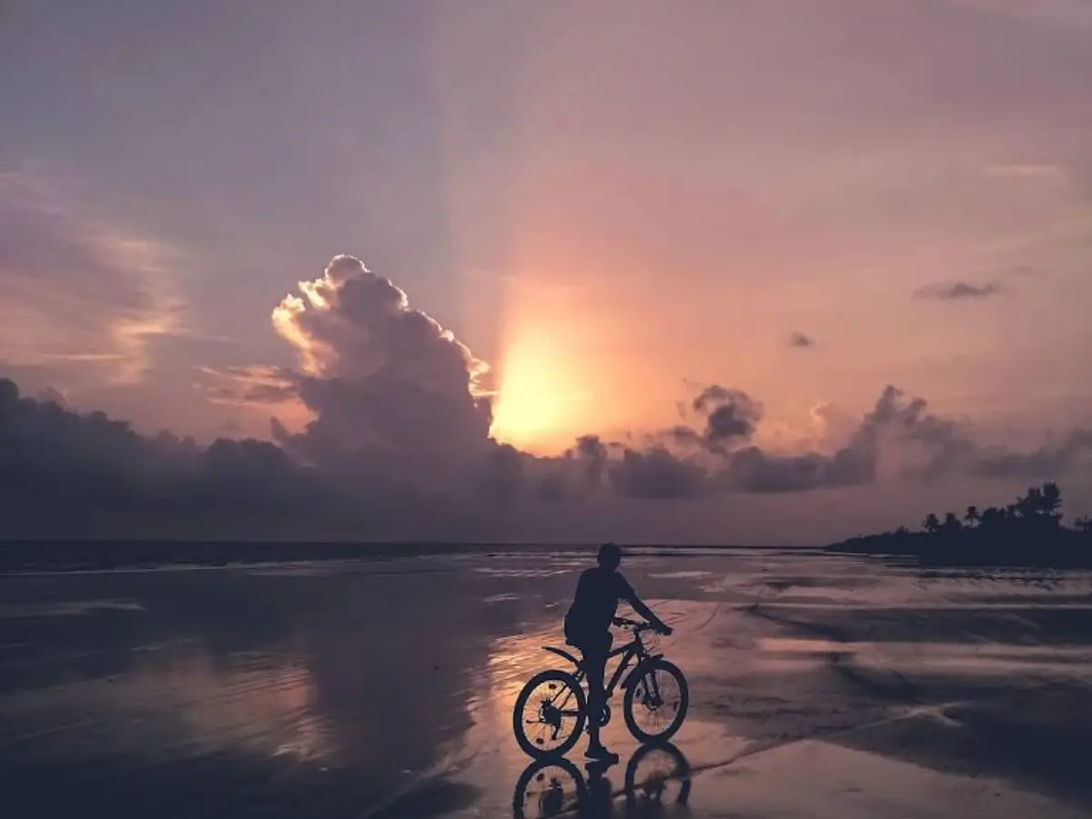 Cycling at Rangaon Beach near Mumbai