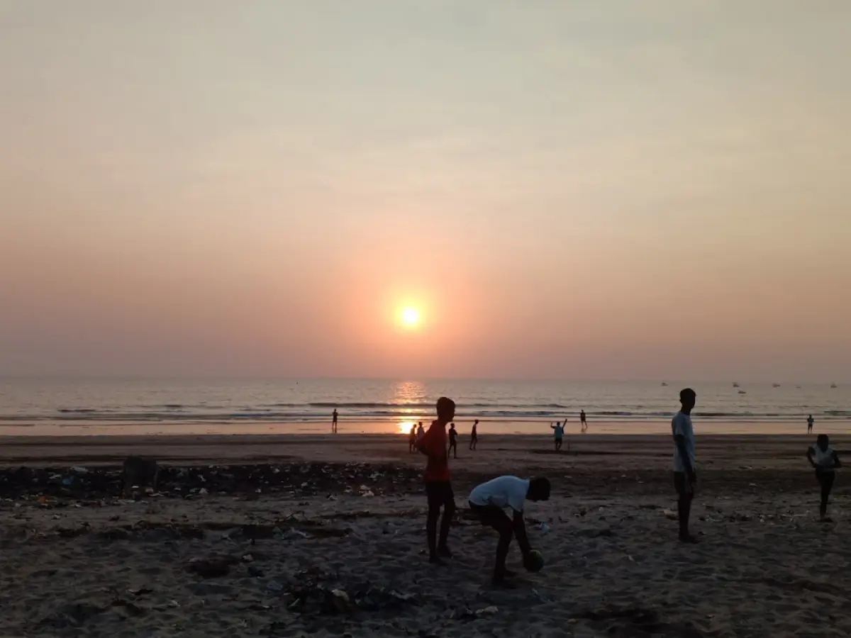 Sunset at Dandi Beach Boisar Trek Maharashtra