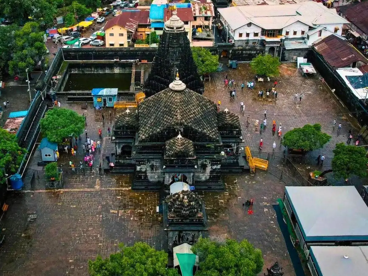 Trimbakeshwar Temple Drone View Trek Maharashtra